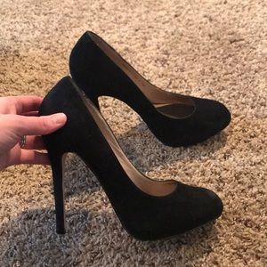 Dolce Vita Black Suede Heels Sz 6.5